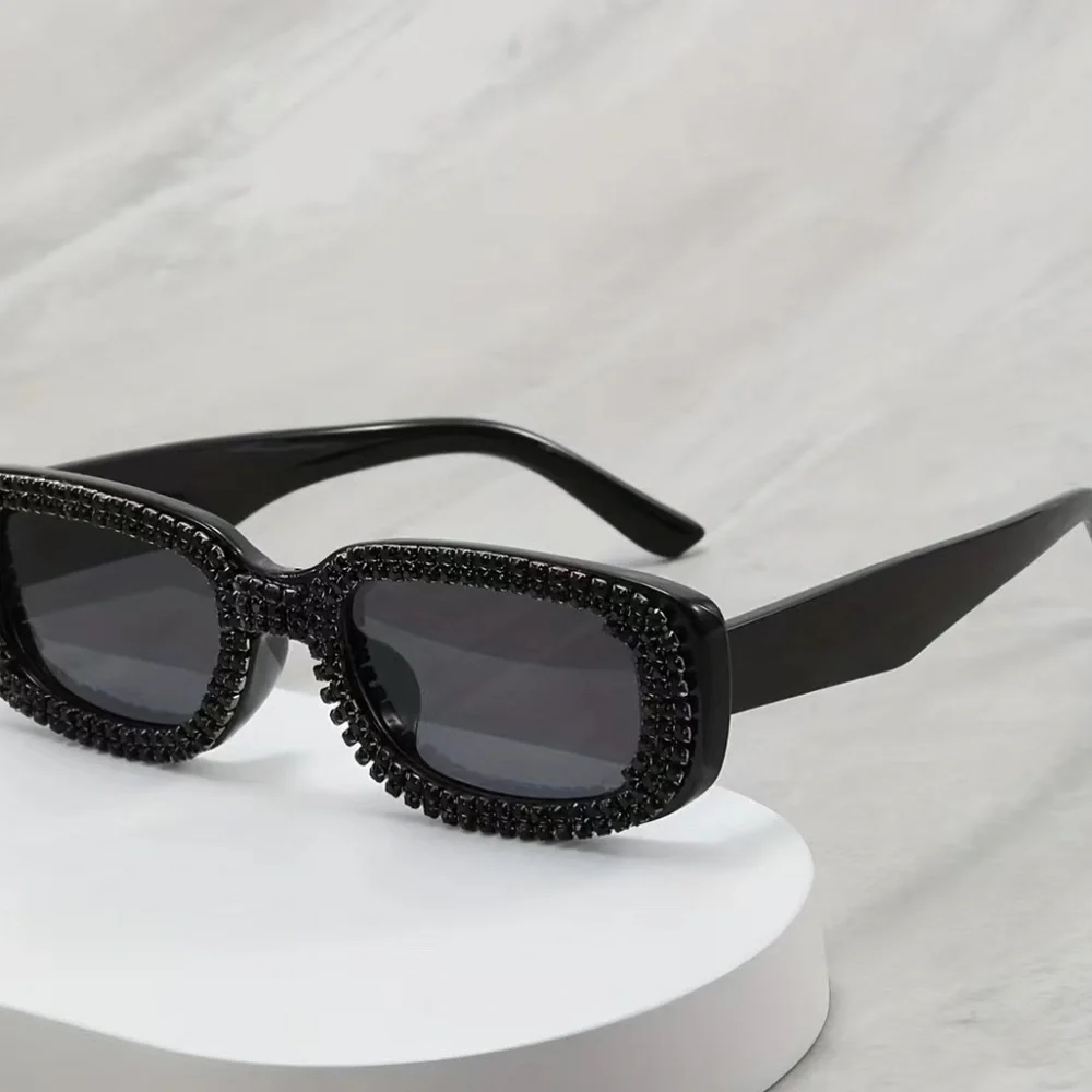 Black Rhinestone Sunglasses - Picture 1 of 5